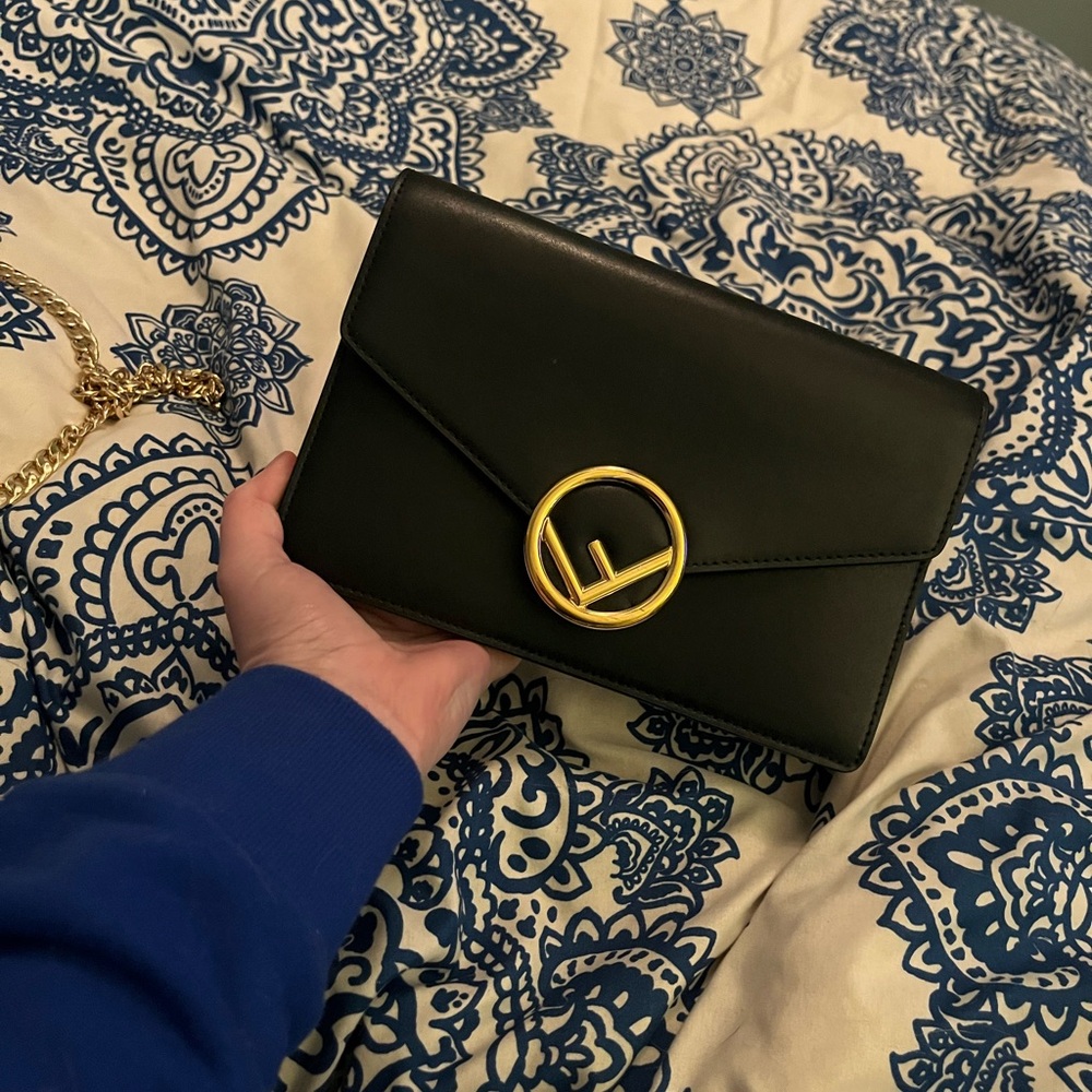 Authentic Fendi Clutch with unbranded chain